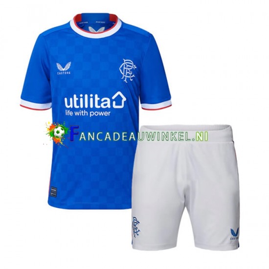 Rangers Wedstrijdshirt met Korting Thuis Kind 2022-23 Korte Mouw