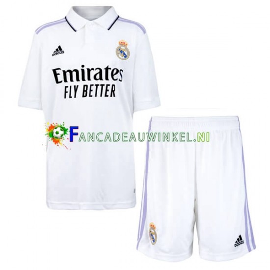 Real Madrid Wedstrijdshirt met Korting Thuis Kind 2022-23 Korte Mouw