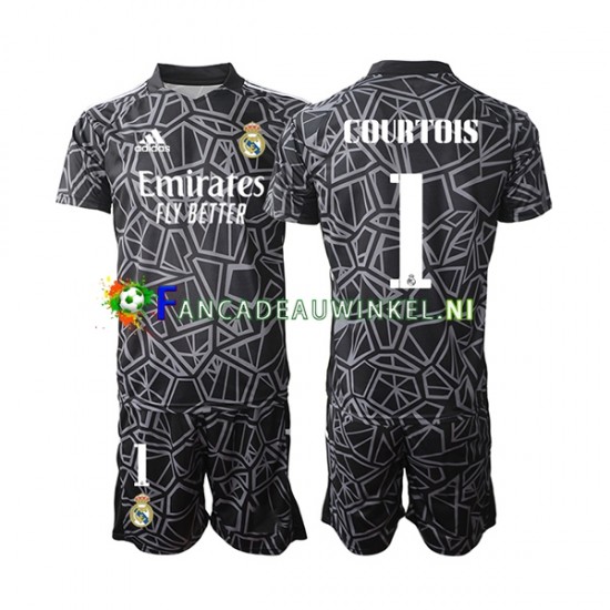 Real Madrid Wedstrijdshirt met Korting Courtois 1 Keepersshirt Uit Kind 2022-23 Korte Mouw