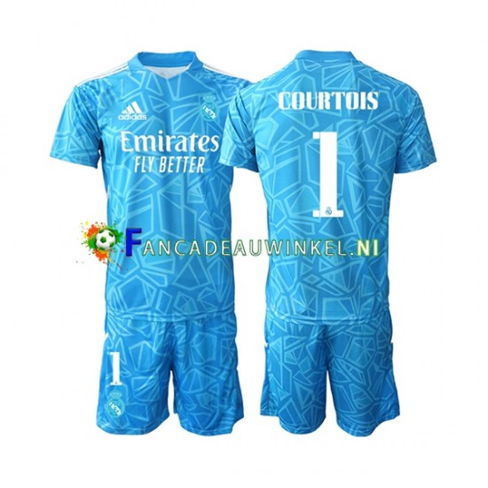 Real Madrid Wedstrijdshirt met Korting Courtois 1 Keepersshirt Thuis Kind 2022-23 Korte Mouw