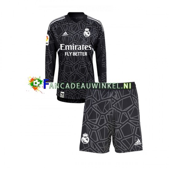 Real Madrid Wedstrijdshirt met Korting Keepersshirt Uit Kind 2022-23 Lange Mouw