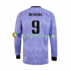 Real Madrid Wedstrijdshirt met Korting Karim Benzema 9 Uit Heren 2022-23 Lange Mouw Real Madrid Wedstrijdshirt met Korting Karim Benzema 9 Uit Heren 2022-23 Lange Mouw