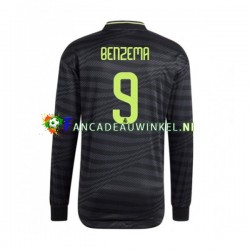 Real Madrid Wedstrijdshirt met Korting Karim Benzema 9 3rd Heren 2022-23 Lange Mouw Real Madrid Wedstrijdshirt met Korting Karim Benzema 9 3rd Heren 2022-23 Lange Mouw