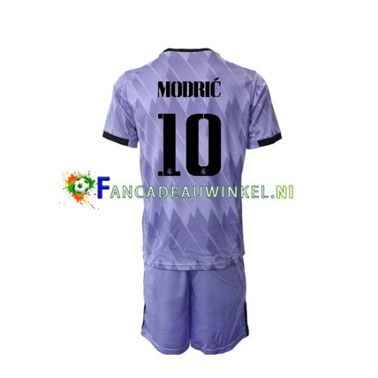 Real Madrid Wedstrijdshirt met Korting Modrić Luka 10 Uit Kind 2022-23 Korte Mouw