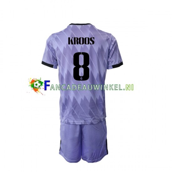 Real Madrid Wedstrijdshirt met Korting Toni Kroos 8 Uit Kind 2022-23 Korte Mouw