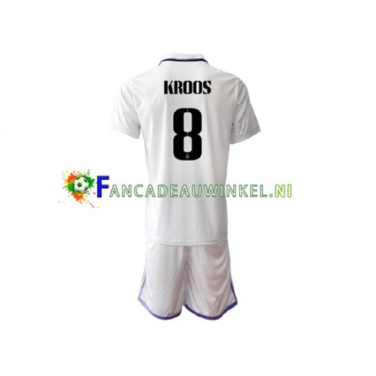 Real Madrid Wedstrijdshirt met Korting Toni Kroos 8 Thuis Kind 2022-23 Korte Mouw