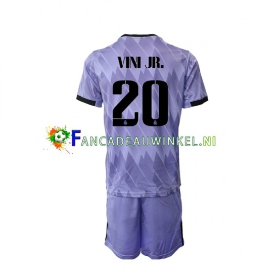 Real Madrid Wedstrijdshirt met Korting Vinicius Junior 20 Uit Kind 2022-23 Korte Mouw