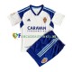 Real Zaragoza Wedstrijdshirt met Korting Thuis Kind 2022-23 Korte Mouw