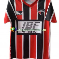Sao Paulo Wedstrijdshirt met Korting 1991 Retro Uit Heren Korte Mouw