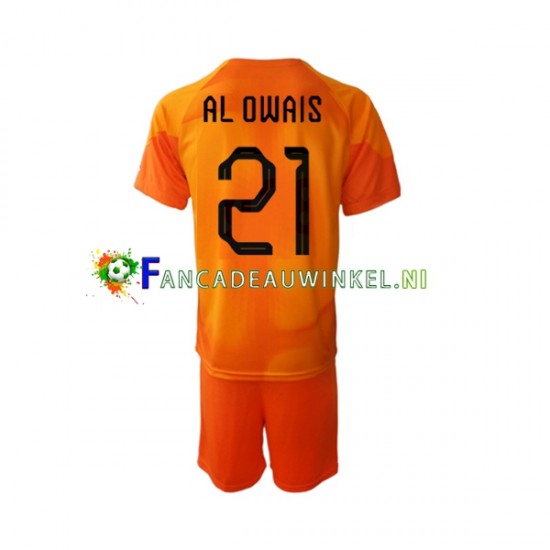 Saoedi-Arabië Wedstrijdshirt met Korting Mohammed Al-Owais 21 Keepersshirt Uit Kind WK 2022 Korte Mouw