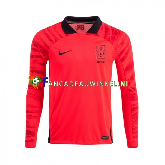 Zuid-Korea Wedstrijdshirt met Korting Thuis Heren WK 2022 Lange Mouw