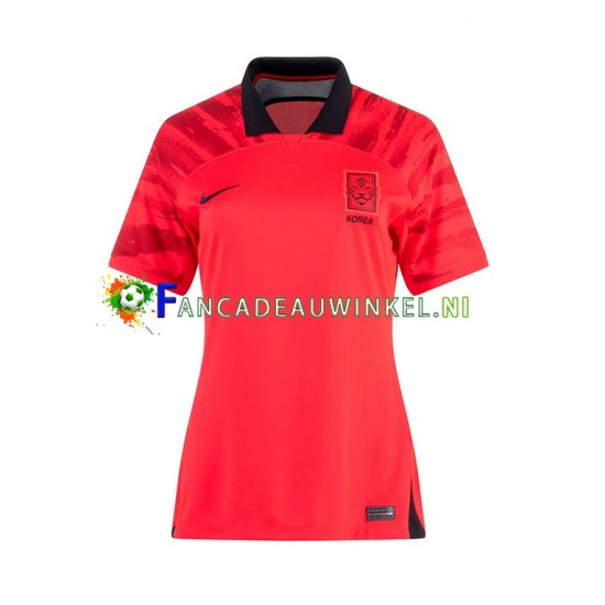 Zuid-Korea Wedstrijdshirt met Korting Thuis Dames WK 2022 Korte Mouw