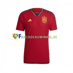 Spanje Wedstrijdshirt met Korting Thuis Heren WK 2022 Korte Mouw
