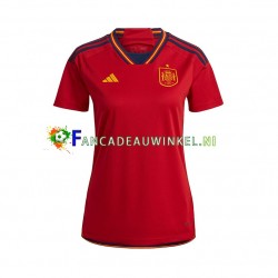 Spanje Wedstrijdshirt met Korting Thuis Dames WK 2022 Korte Mouw