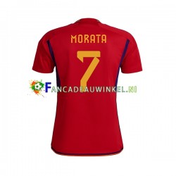 Spanje Wedstrijdshirt met Korting MORATA 7 Thuis Heren WK 2022 Korte Mouw