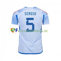 Spanje Wedstrijdshirt met Korting SERGIO BUSQUETS 5 Uit Heren WK 2022 Korte Mouw
