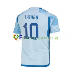 Spanje Wedstrijdshirt met Korting Thiago 10 Uit Heren WK 2022 Korte Mouw