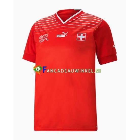 Zwitserland Wedstrijdshirt met Korting Thuis Heren WK 2022 Korte Mouw