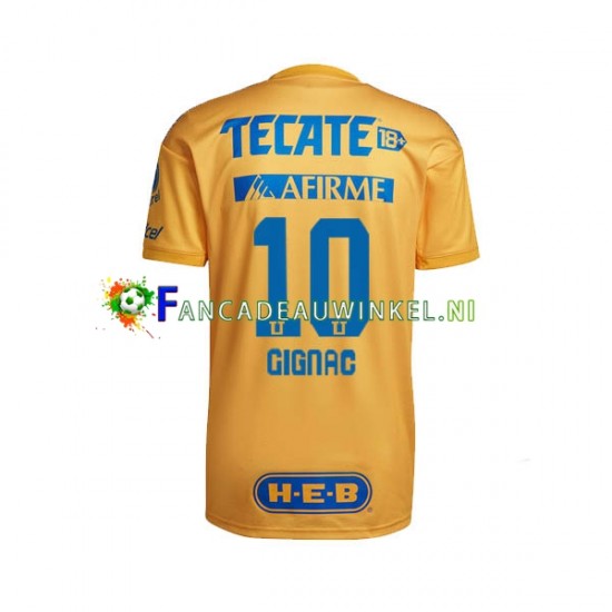 Tigres UANL Wedstrijdshirt met Korting Andre-Pierre Gignac 10 Thuis Heren 2022-23 Korte Mouw