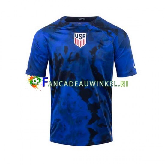 USA Wedstrijdshirt met Korting Uit Heren WK 2022 Korte Mouw