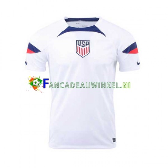 USA Wedstrijdshirt met Korting Thuis Heren WK 2022 Korte Mouw