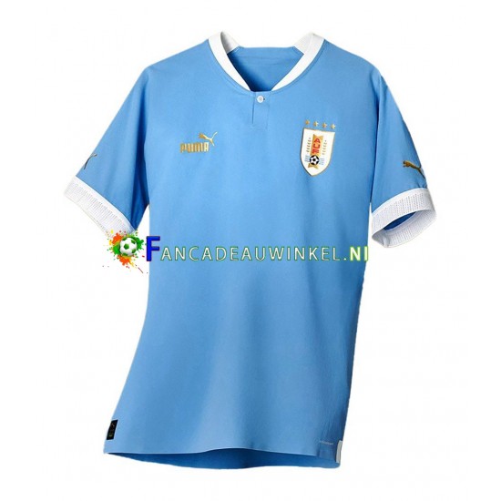 Uruguay Wedstrijdshirt met Korting Thuis Heren WK 2022 Korte Mouw