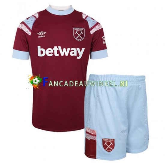 West Ham United Wedstrijdshirt met Korting Thuis Kind 2022-23 Korte Mouw