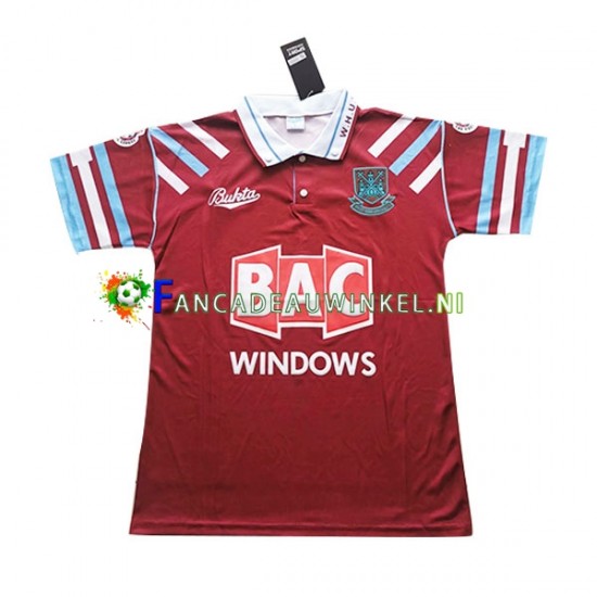 West Ham United Wedstrijdshirt met Korting Retro Thuis Heren 1991-1992 Korte Mouw