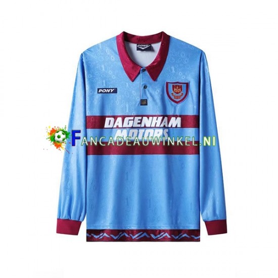 West Ham United Wedstrijdshirt met Korting Retro Thuis Heren 1995-1996 Lange Mouw