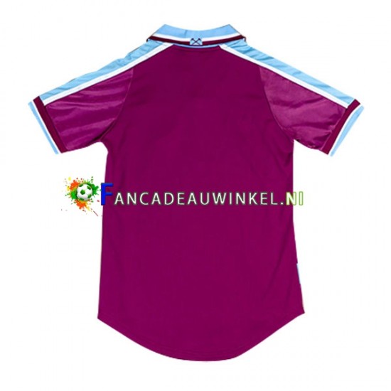 West Ham United Wedstrijdshirt met Korting Retro Thuis Heren 1999-2001 Korte Mouw