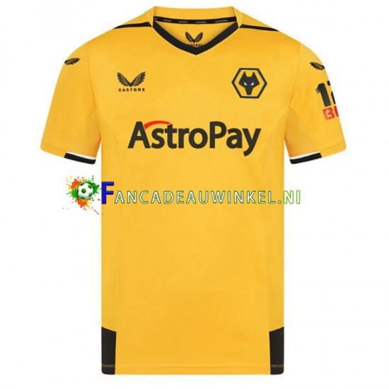 Wolverhampton Wanderers Wedstrijdshirt met Korting Thuis Heren 2022-23 Korte Mouw